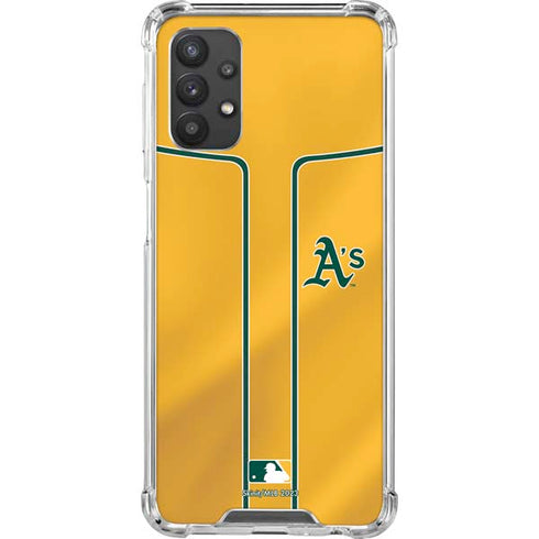 MLB Oakland Athletics Alternate Jersey Galaxy A32 5G Clear Case