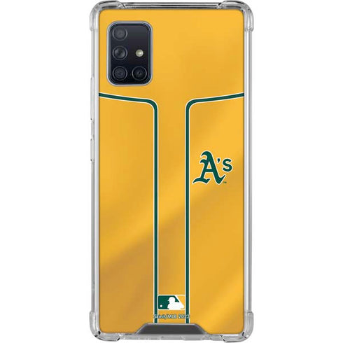 MLB Oakland Athletics Alternate Jersey Galaxy A51 5G Clear Case
