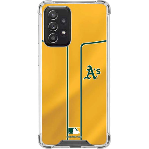 MLB Oakland Athletics Alternate Jersey Galaxy A52 5G Clear Case