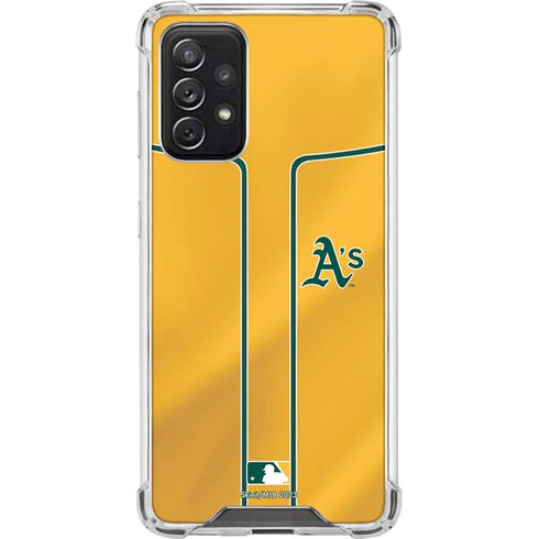 MLB Oakland Athletics Alternate Jersey Galaxy A72 5G Clear Case