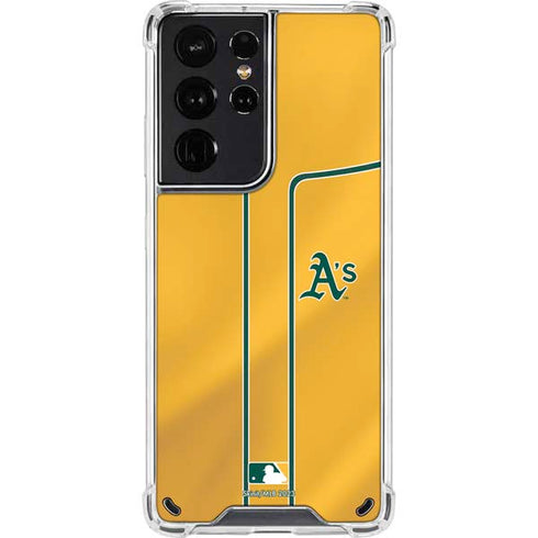 MLB Oakland Athletics Alternate Jersey Galaxy S21 Ultra 5G Clear Case