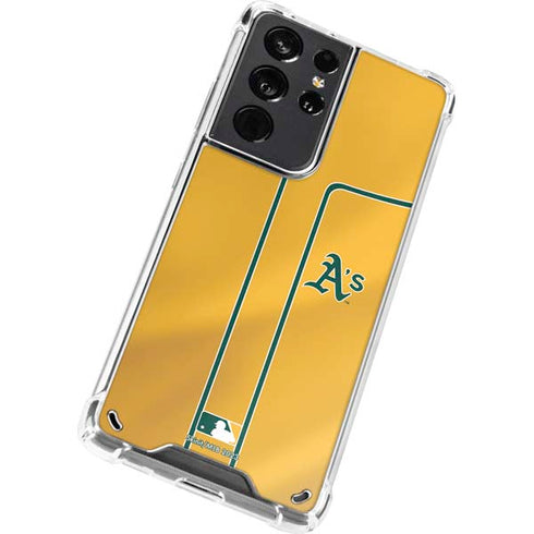 MLB Oakland Athletics Alternate Jersey Galaxy S21 Ultra 5G Clear Case