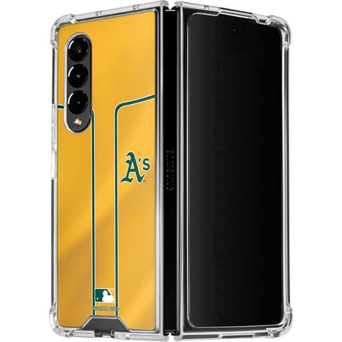 MLB Oakland Athletics Alternate Jersey Galaxy Z Fold4 5G Clear Case