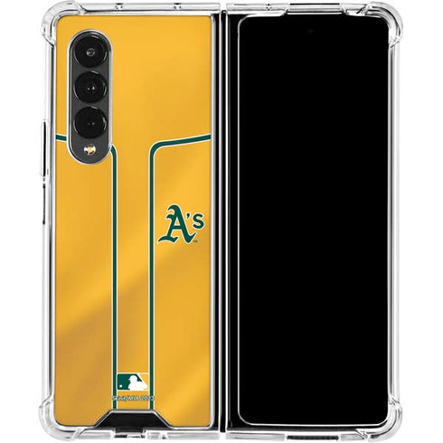 MLB Oakland Athletics Alternate Jersey Galaxy Z Fold4 5G Clear Case