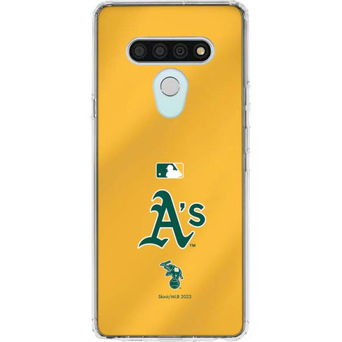MLB Oakland Athletics Alternate Jersey LG Stylo 6 Clear Case