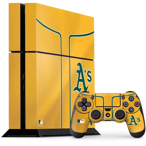 MLB Oakland Athletics Alternate Jersey PS4 Console and Controller Bundle Skin