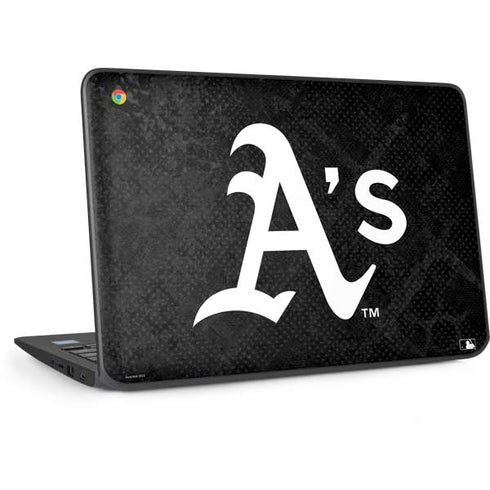 MLB Oakland Athletics Dark Wash HP Chromebook Skin