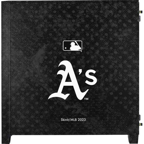 MLB Oakland Athletics Dark Wash Corsair 4000D Tempered Glass Mid-Tower ATX Case Skin