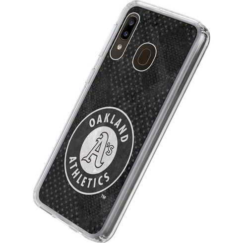MLB Oakland Athletics Dark Wash Galaxy A20 Clear Case