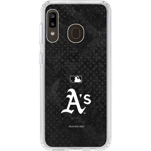 MLB Oakland Athletics Dark Wash Galaxy A20 Clear Case