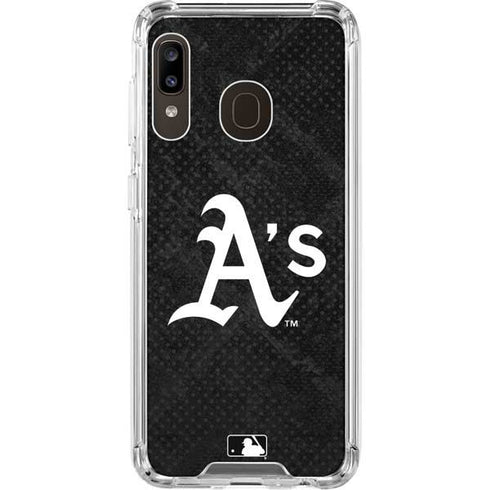 MLB Oakland Athletics Dark Wash Galaxy A30 Clear Case