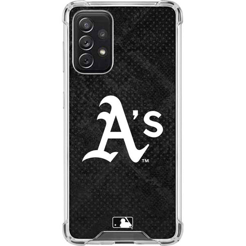 MLB Oakland Athletics Dark Wash Galaxy A72 5G Clear Case