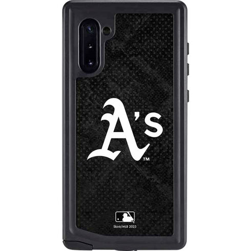 MLB Oakland Athletics Dark Wash Galaxy Note 10 Waterproof Case