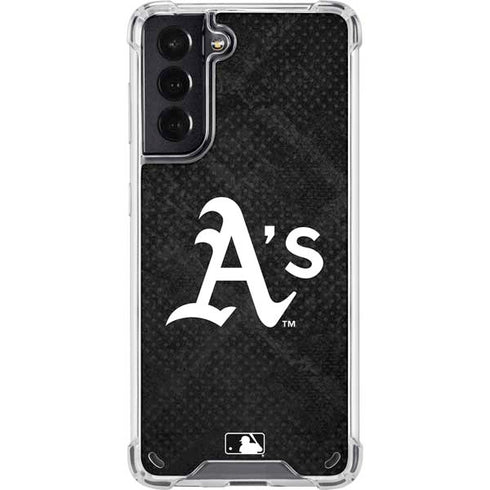 MLB Oakland Athletics Dark Wash Galaxy S21 5G Clear Case