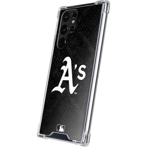 MLB Oakland Athletics Dark Wash Galaxy S22 Ultra Clear Case