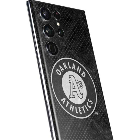 MLB Oakland Athletics Dark Wash Galaxy S22 Ultra Skin