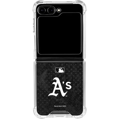MLB Oakland Athletics Dark Wash Galaxy Z Flip5 5G Clear Case