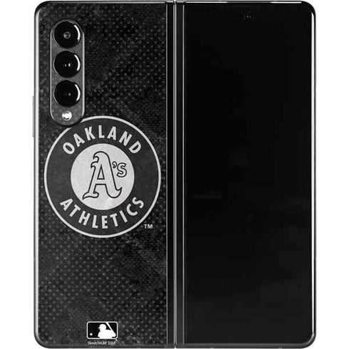 MLB Oakland Athletics Dark Wash Galaxy Z Fold3 5G Skin