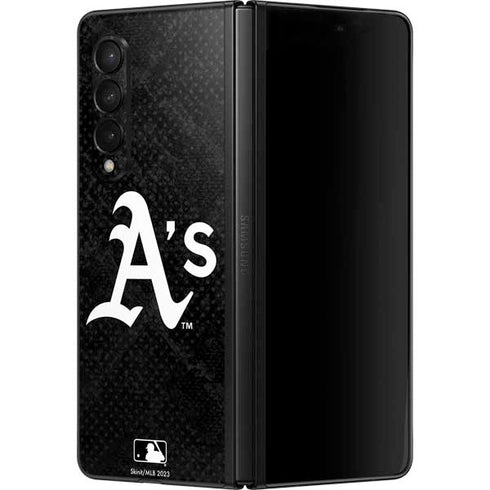 MLB Oakland Athletics Dark Wash Galaxy Z Fold3 5G Skin