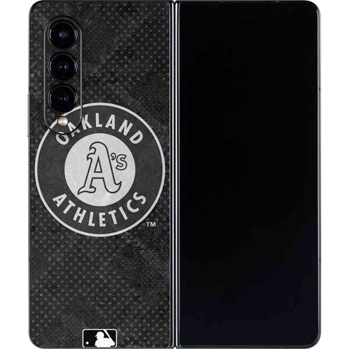 MLB Oakland Athletics Dark Wash Galaxy Z Fold4 5G Skin
