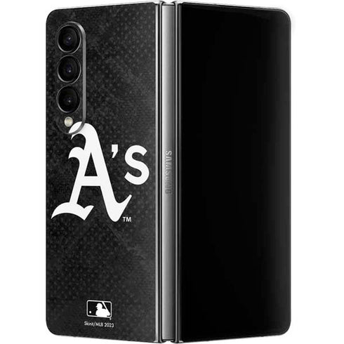 MLB Oakland Athletics Dark Wash Galaxy Z Fold4 5G Skin