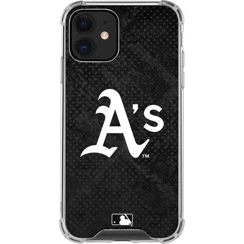 MLB Oakland Athletics Dark Wash iPhone 12 Mini Clear Case