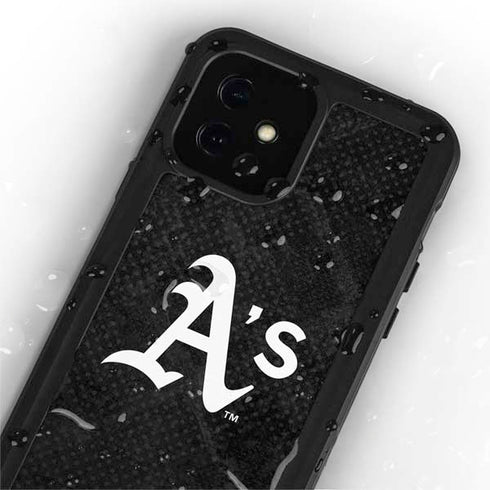 MLB Oakland Athletics Dark Wash iPhone 12 Waterproof Case