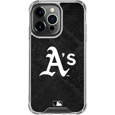MLB Oakland Athletics Dark Wash iPhone 15 Pro Clear Case