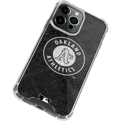 MLB Oakland Athletics Dark Wash iPhone 14 Pro Max Clear Case