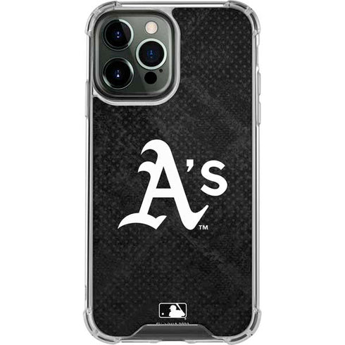 MLB Oakland Athletics Dark Wash iPhone 14 Pro Max Clear Case