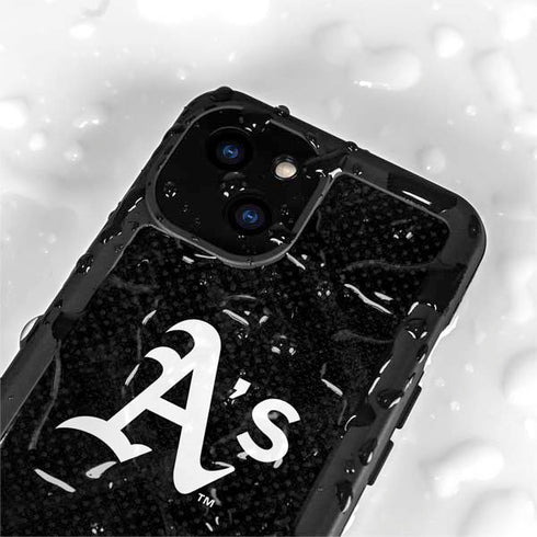 MLB Oakland Athletics Dark Wash iPhone 15 Plus Waterproof Case