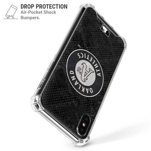MLB Oakland Athletics Dark Wash iPhone XS Max Clear Case