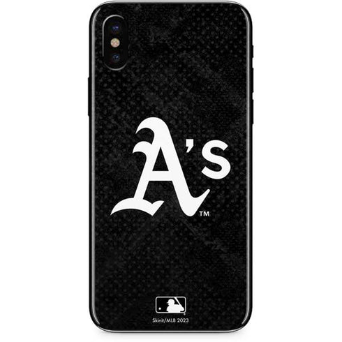 MLB Oakland Athletics Dark Wash iPhone XS Skin