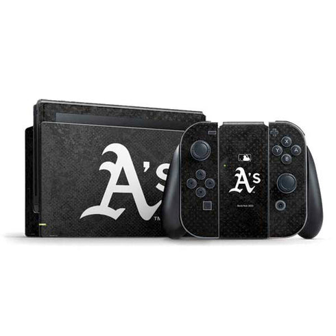 MLB Oakland Athletics Dark Wash Nintendo Switch Bundle Skin
