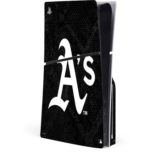MLB Oakland Athletics Dark Wash PS5 Slim Disk Console Skin
