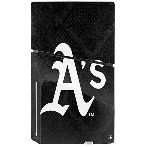 MLB Oakland Athletics Dark Wash PS5 Slim Disk Console Skin