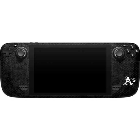 MLB Oakland Athletics Dark Wash Steam Deck Handheld Gaming Computer Skin