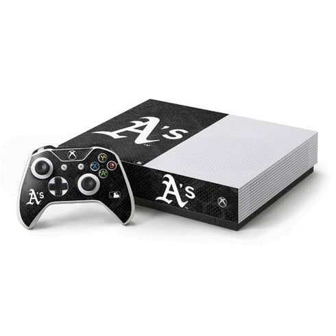 MLB Oakland Athletics Dark Wash Xbox One S All-Digital Edition Bundle Skin