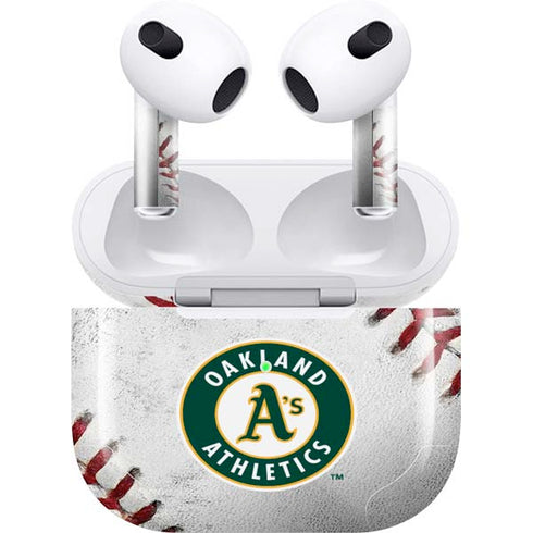 MLB Oakland Athletics Game Ball Apple AirPods (3rd Gen 2021) Skin