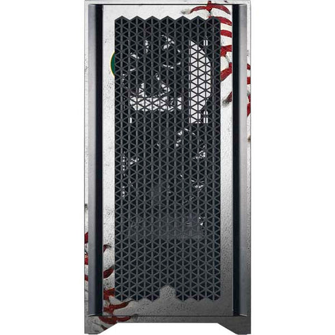 MLB Oakland Athletics Game Ball Corsair 4000D Tempered Glass Mid-Tower ATX Case Skin