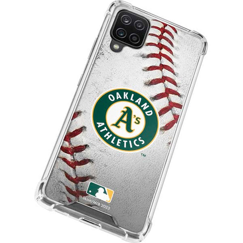MLB Oakland Athletics Game Ball Galaxy A12 Clear Case
