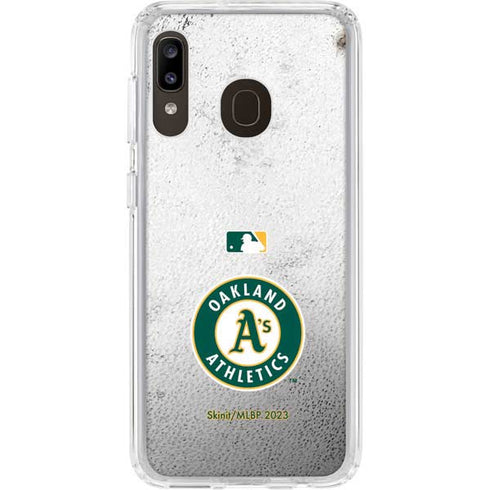 MLB Oakland Athletics Game Ball Galaxy A20 Clear Case