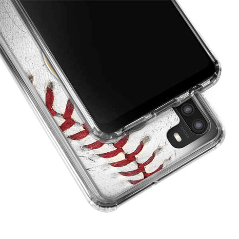 MLB Oakland Athletics Game Ball Galaxy A21 Clear Case
