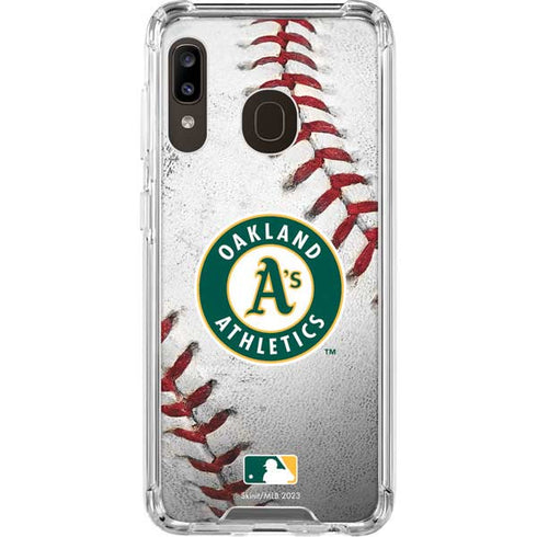 MLB Oakland Athletics Game Ball Galaxy A30 Clear Case