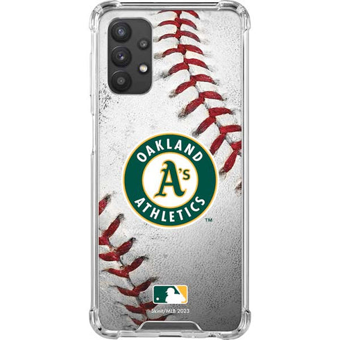 MLB Oakland Athletics Game Ball Galaxy A32 5G Clear Case