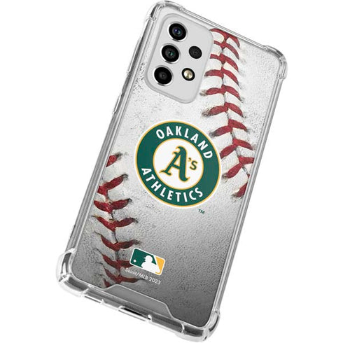 MLB Oakland Athletics Game Ball Galaxy A33 5G Clear Case