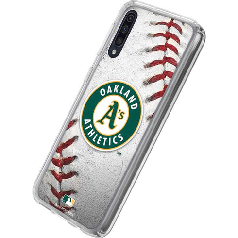 MLB Oakland Athletics Game Ball Galaxy A50 Clear Case
