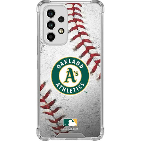 MLB Oakland Athletics Game Ball Galaxy A53 5G Clear Case