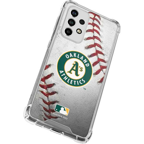 MLB Oakland Athletics Game Ball Galaxy A53 5G Clear Case