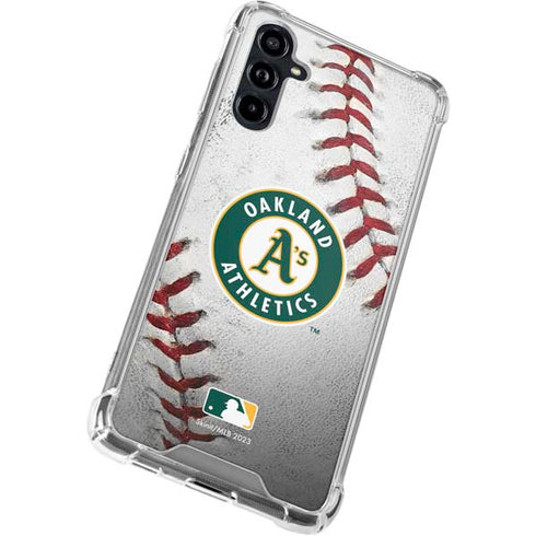MLB Oakland Athletics Game Ball Galaxy A54 5G Clear Case